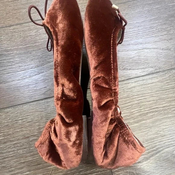Sam Edelman Girls Felicia Mini Ballet Flats Deep Orchard Velvet Fall/Holiday - Picture 9 of 11
